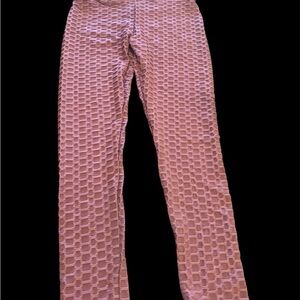 Textured Pink Leggings